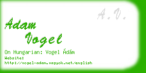 adam vogel business card
